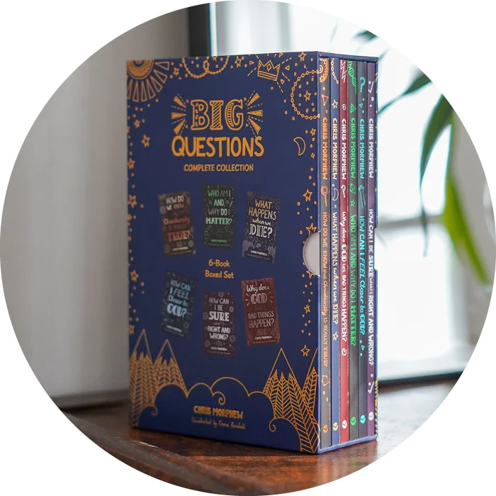 a boxed set of the books from the Big Questions series