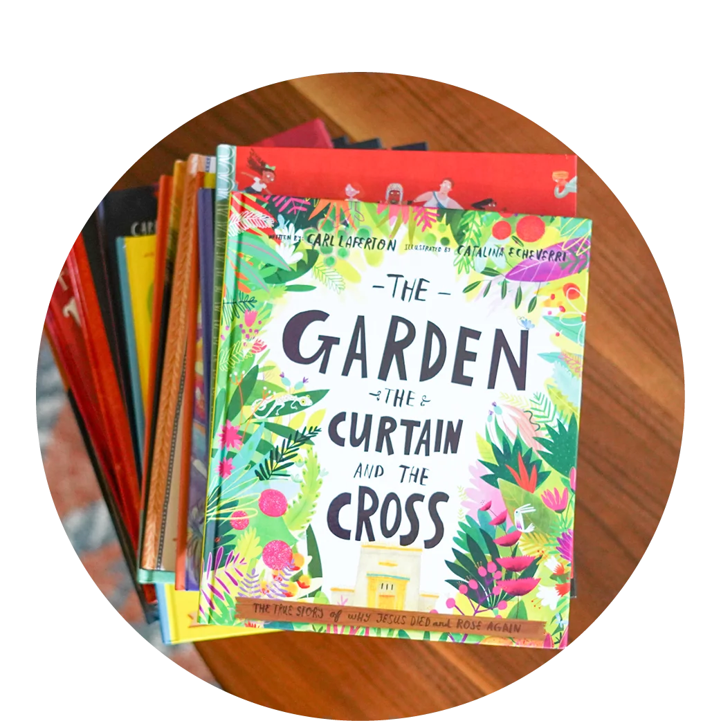 Photograph of a stack of Tales That Tell the Truth books