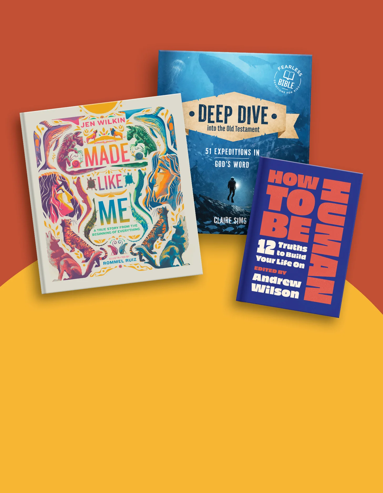 Graphic featuring Made Like Me, Deep Dive, and How to Be Human